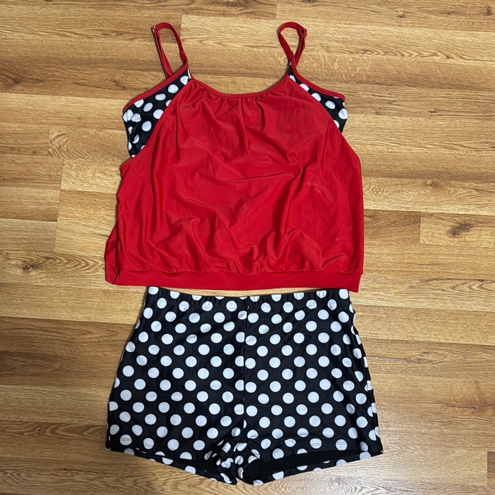 Red and Black Swim Set 1X (or XL)